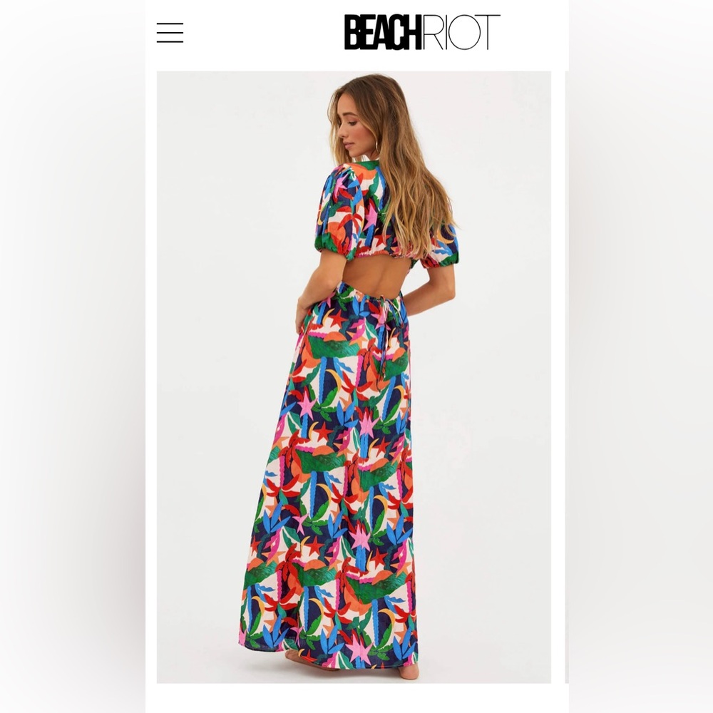 Open-Back Beach Riot Maxi Dress